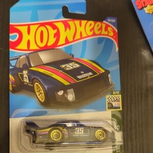 Porsche 935 Blue and Yellow Custom Car Toy